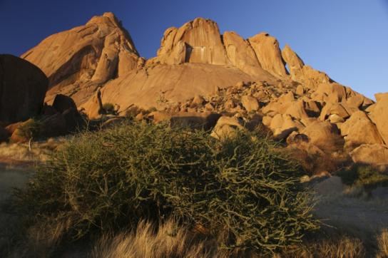 Brandberg Massiv mit seinen weltbekannten Felsmalerein in Namibia
