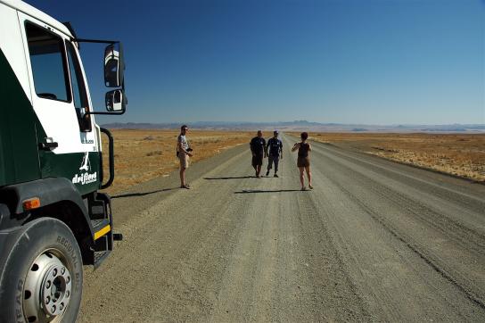 Straße zum Caprivi Streifen in Namibia