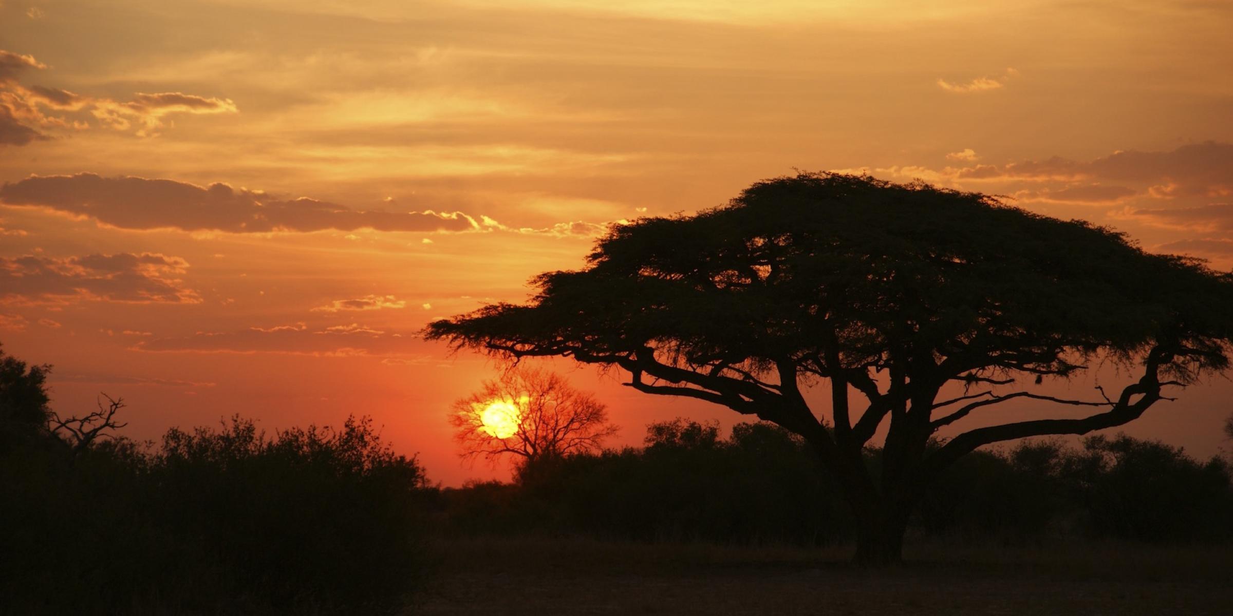 Afrika Safari durch Südafrika, Namibia, Botswana &amp; Simbabwe - Sonnenuntergang