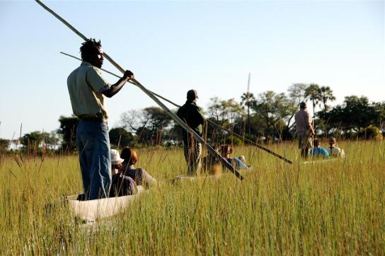 Kanu Tour im Mokorokoro durch das Okavango Delta: Ideal für Tierbeobachtungen - Pirschfahrt im Boot in Botswana