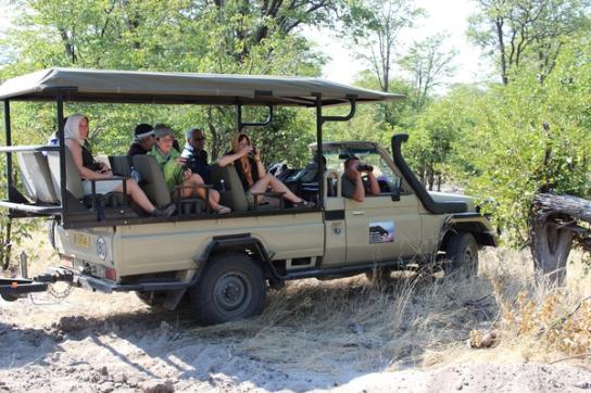 Safari Fahrzeug im Moremi Game Reserve