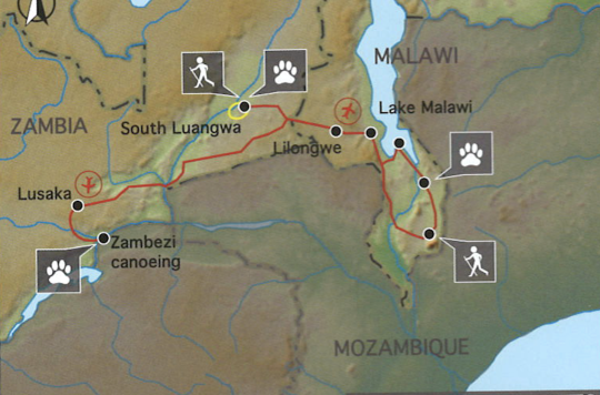 Reiseverlauf: Sambia Malawi Adventure