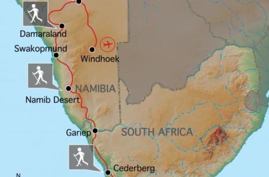 Reiseverlauf: Südafrika - Namibia Explorer